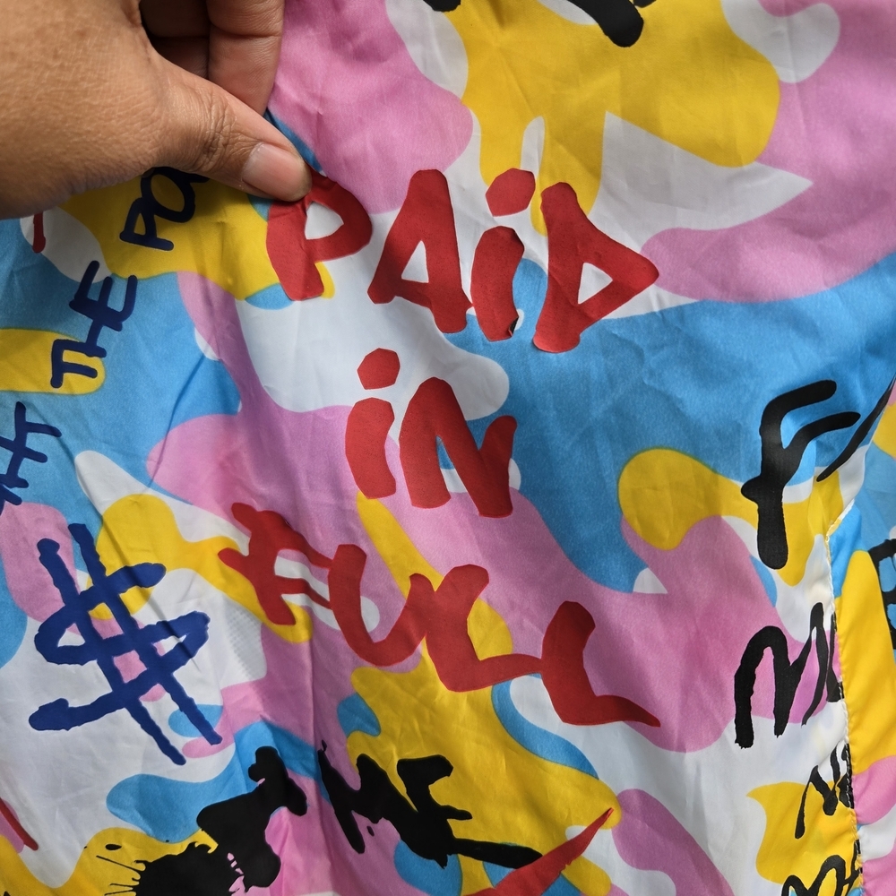 Graffiti Raincoat With Hood View 5